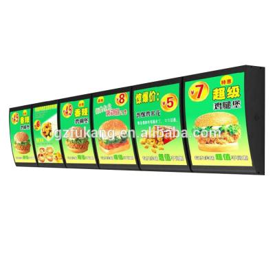 China Adertising Display Light Box Restaurant Menu Slim Aluminum Flash Advertising Billboard for sale