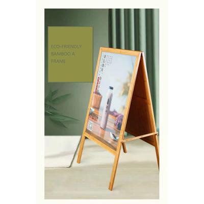 China Eco - Friendly Eco - Friendly Bamboo Food Poster / Banner / Menu Boards Advertising Rack Board for sale