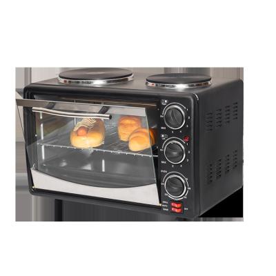 China Hotel high quality 22 liter electric toaster oven with two hotplates for home use for sale