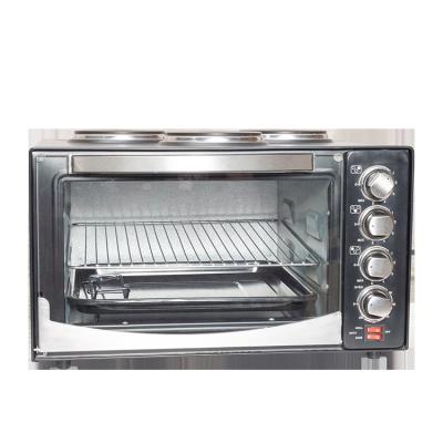 China Hotel 45L Toast Electric Oven for Home Pizza Bread Maker Toaster Oven with 2 Hot Plates for sale