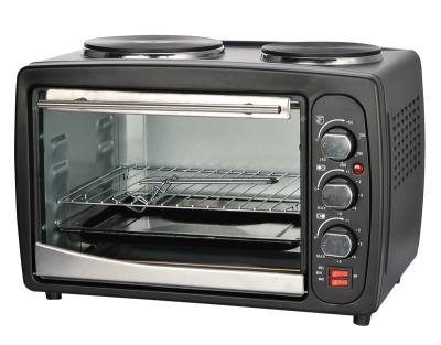 China Hotel high quality 26 liter electric toaster oven with two hotplates for home use for sale