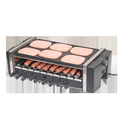 China Easily Assembled Home Used Smokeless Aluminum BBQ Grill Grill and BBQ Skewer Machine for sale