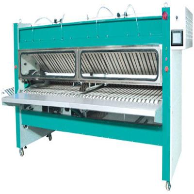 China automatic industrial critical cleaning sheet folding machine/commercial no residue laundry folding sheet machine for hotel for sale