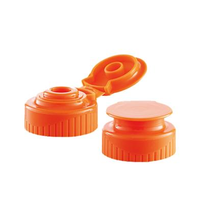 China Non Spill Hot Selling Silicone Valve Cover Plastic Flip Top Cap 28mm for sale