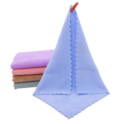 China Sustainable Custom square travel towel quick dry square small hand towel solid color plain color square towel for sale