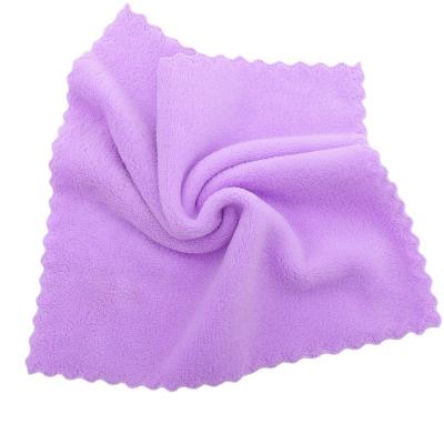 China Viable Wholesale Colored Microfiber Cleaning Cloth Towels Small Square 100% Microfiber Towel for sale