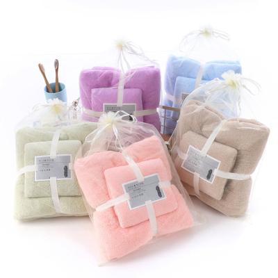 China Customization Viable Logo Cheap Microfiber Bath Towel Sets Quick Dry Bathroom Towel Set for sale