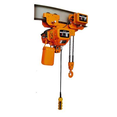 China Lifting Industry 1 ton 6 m building machine elevator construction lift electric chain hoist with motor trolley for sale