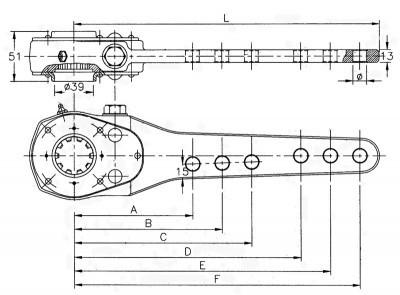 China high quality 2175001002 SAF Manual Slack Adjusters Universal Trailer air brake system for sale