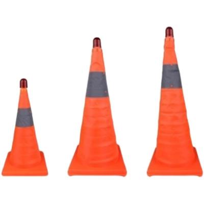 China High Quality Road Protective Device High Visibility Retractable Reflective Cone 001 for sale