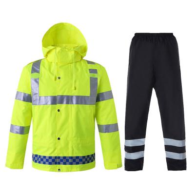 China Construction Reflective Raincoat Duty Raincoat Water Proof Raincoat Fluorescent Green And Yellow Can Be Printed for sale