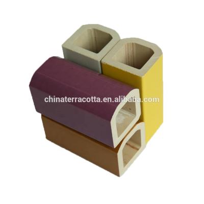 China Contemporary Architectural Paneltek Clay Facade Panel Decorative Cladding Terracotta Tile Tubes for sale