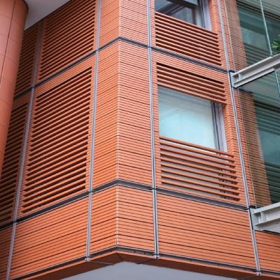 China Exterior Building Material Square Batten Terracotta Building Facade For Screen for sale