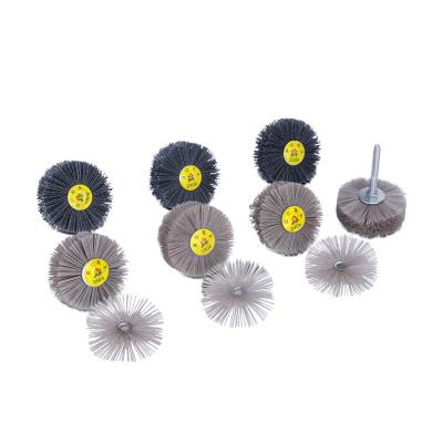 China Industrial Wood Wear-Resistant Wheel Brush Fin Brush Machine Tool Furniture Grinding And Polishing Flower Head for sale