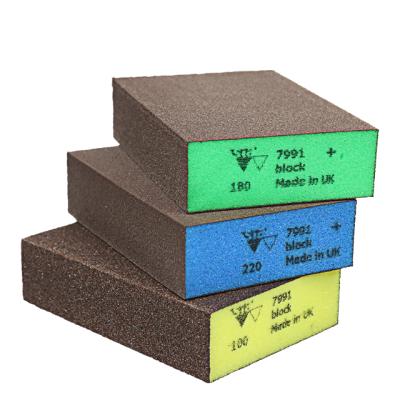 China Various sharp promotional goods using aluminum oxide sandpaper protection in sponge for sale