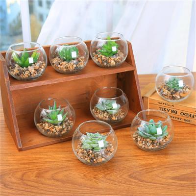 China Highly Lifelike Indoor Decoration Plants Succulents Small Size Artificial Pots For Home Decoration for sale