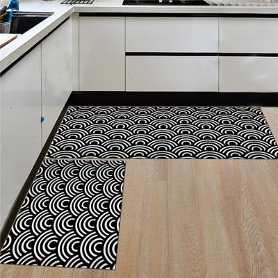 China Wholesale Waterproof Custom Design Printed Door Mat Polyester Fiber Material Kitchen Mat for sale