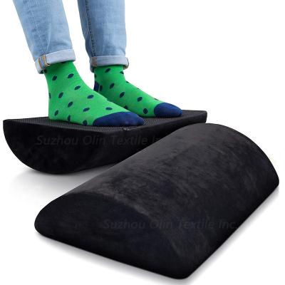 China Ergonomic Anti-Static Memory Foam Footrest Cushion Under Desk With Non Slip Bottom for sale