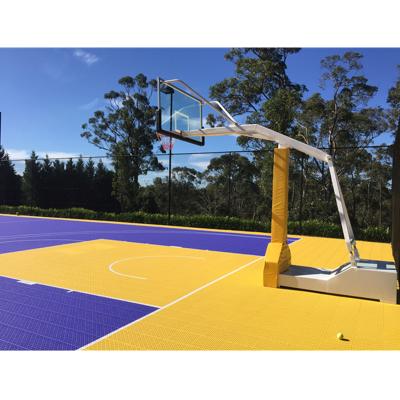 China Certified Heavy Base Tempered Glass FIBA ​​Basketball Stand Steel Goal Posts Outdoor Basketball Hoop for sale