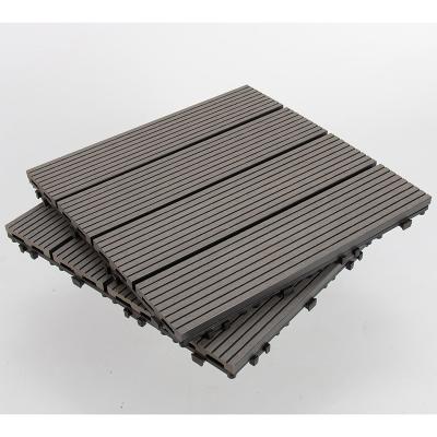 China Factory Modern High Quality Garden Non-Slip Tiles Interlocking WPC Composite Outdoor Waterproof Patio Wood Plastic Deck Tile for sale