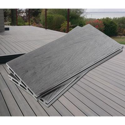 China Modern Manufacturer Price Waterproof Fire Rated 3D Embossed WPC Exterior Wood Composite 3D Decking for sale