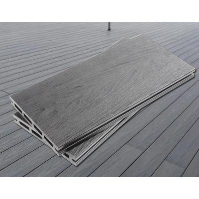 China Modern Exterior Wooden Hollow WPC Plastic Composite Embossing Decking WPC 3D Flooring for sale