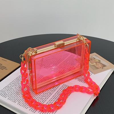 China Wholesale Fashion Clutch Evening Clutch Acrylic Handbags Transparent Box Bags Clear PVC Bags Women Purses and Handbags for sale