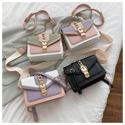 China Large capacity drop shipping new ladies color-blocking shoulder bag fashion ladies handbags pinch women tote bag for sale