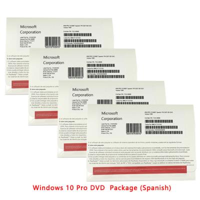 China Windows 10 Pro Full Package OEM DVD Spanish Language DHL Use Original Free Shipping Stable OEM Lock Windows 10 Pro for sale