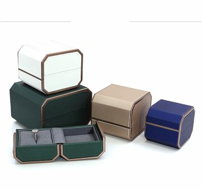 China Sustainable Luxurious Leather Jewelry Case For High End Earring , Necklace Rings Storage Box Jewelry for sale