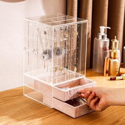 China Clear Jewelry Storage Book Clear Jewelry Storage Desk Organizer for sale