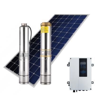 China Other Ac110/dc150 110w protected solar pump irrigation agriculture deep well submersible water pump for sale