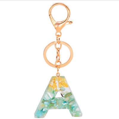 China Fashion Design 26 Popular English Acrylic Letter Key Chain for sale