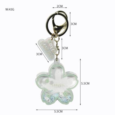 China Wholesale Fashion Design No Moq Acrylic Sakura Key Chain for sale