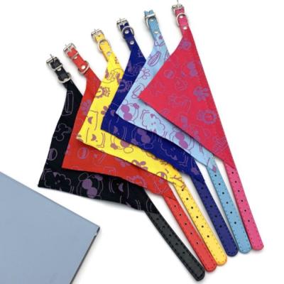 China Hot Sale Pet Spike Popular Saliva Triangular Towel Scarf Personalized Cooling Collar for sale