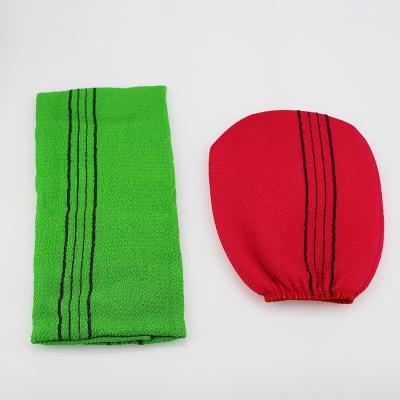 China CLASSIC Exfoliating Washcloth Exfoliating Body Scrubber Towel Korean Body Scrubber Japanese Exfoliating Rub Gloves for sale