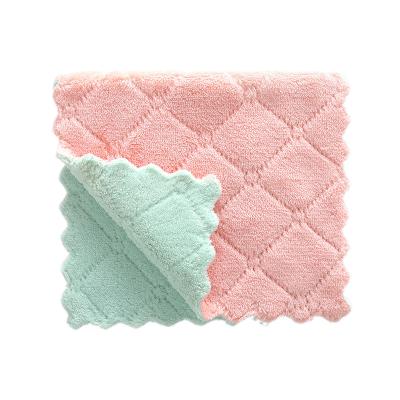 China Viable Manufacturers Cheap Kitchen Napkins Drying Rags Custom Absorbent Dish Towel Microfiber Cleaning Cloth for sale