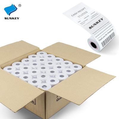 China POS System Sunkey Free Sample 80mm 57mm Cash Register Receipt Tape Printing Papel Termico POS Thermal Paper Terminal Roll for sale