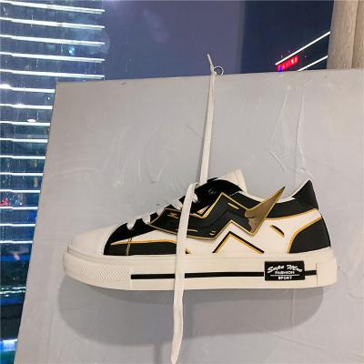 China Pikachu High Flat Top White Canvas Shoes Women for sale