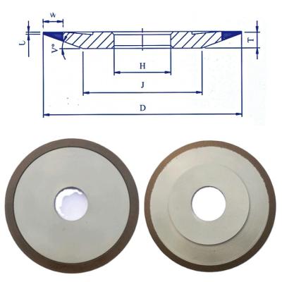 China Metal Resin Bond Diamond Grinding Wheels Ferrous Single Hypotenuse Diamond Impregnated Grinding Wheels For Tungsten for sale