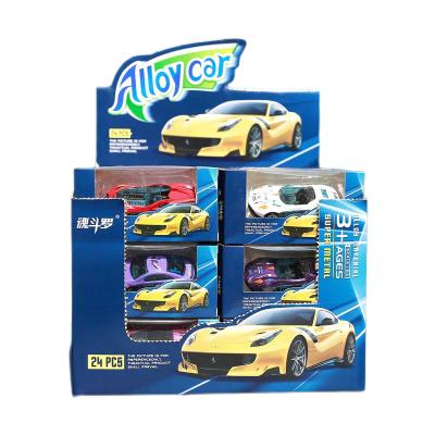 China Hard 2022 New Children's toys Diecast Car pull back alloy diecast car with flip Pull Back Alloy flipped car for sale