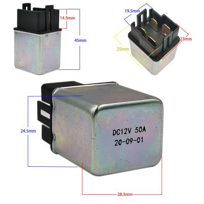 China Hot sale high quality auto relay for DC12 volt 4 pin 38501-GW3-980 50a nonc control motorcycle pump cut out power relay GW3-980 for sale