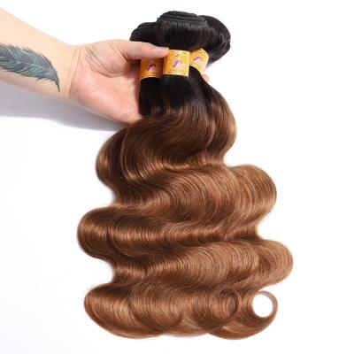 China Best Mink Peruvian Hair In China YS Xuchang Human Peruvian Hair Soft Color 1B 30# Ombre Unprocessed Virgin Ombre Body Wave Human Hair for sale