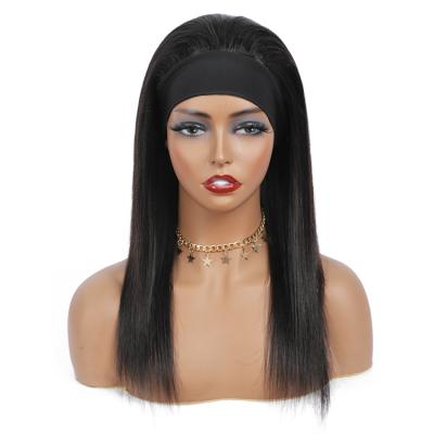 China XCCOCO 1b# Wholesale Remy Human Hair Headband Wig Straight Elastic Band, Headband Wig Adjustable Straps Hair For Black Women for sale