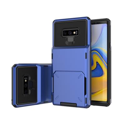 China Hot Selling Custom Protective Cover PC Case Protector Cover With Card Slot For Samsung Note 8 Note9 S8 S8plus S9 S9plus for sale