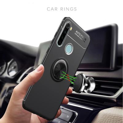 China Eco-friendly Black Case Magnetic Tpu Ring Phone Case Cover For XiaoMi RedMi Note 8 for sale