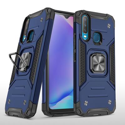 China New Product Tpu+Pc Hybrid Car Kickstand Shockproof Magnetic Shockproof Phone Case For VIVO Y17 Cover for sale