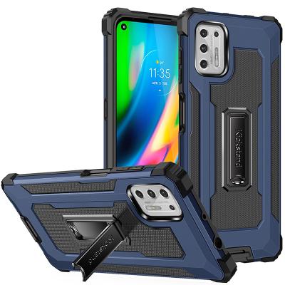 China Anti-drop Metal Kickstand Phone Case For Stylus 2021, Rugged Drop Resistant Moto G Mobile Case For Moto G9 Power for sale