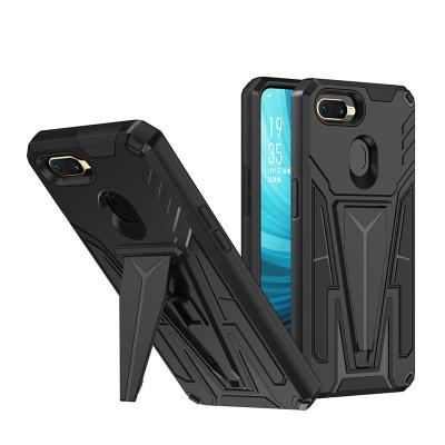 China New Arrivals Anti-drop Tpu Hybrid PC Armor Hidden Magnetic Kickstand Phone Case For OPPO A7 Cover for sale