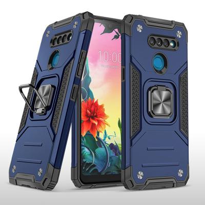 China Shockproof DIOUSI Custom Design Armor Ring Kickstand Phone Case For LG K62 K52 K42 for sale